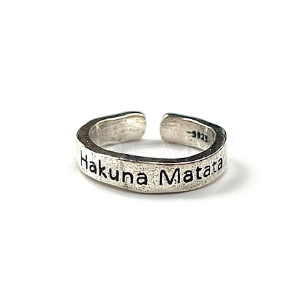 Motivational Slogan Alloy Cuff Rings FS-WGE3CFE-04-1