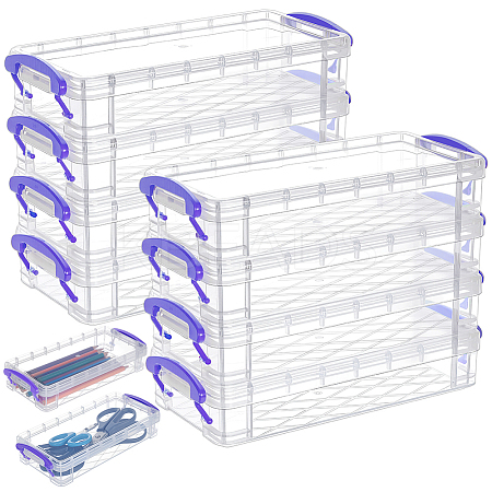 Rectangle Plastic Pencil Case AJEW-WH0596-276D-1