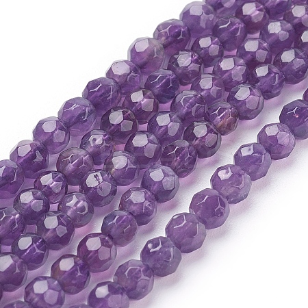 Natural Amethyst Beads Strands G-C073-8mm-3-1