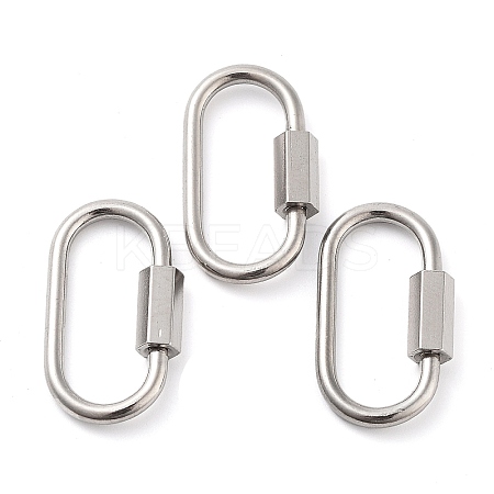 Non-Tarnish 304 Stainless Steel Screw Carabiner Lock Charms LS-STAS-H107-04C-P-1