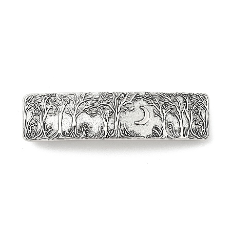 Vintage Retro Forest Moon Alloy Retro Hair Barrettes AJEW-K048-13AS-1