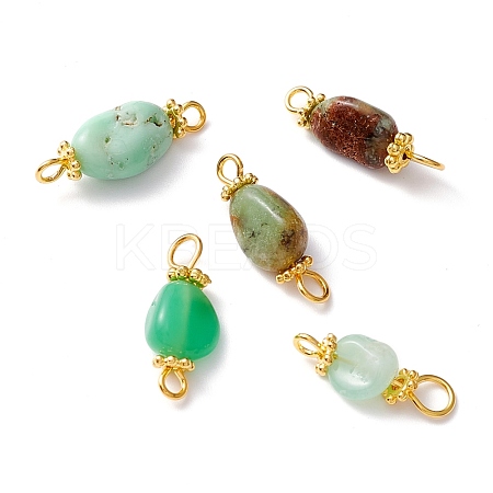 Natural Chrysoprase Links Connectors PALLOY-JF01091-06-1