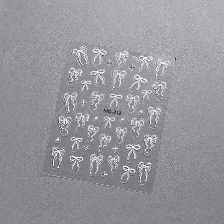 Bowknot Self Adhesive Nail Art Stickers Decals PW-WGDA9C4-01-1