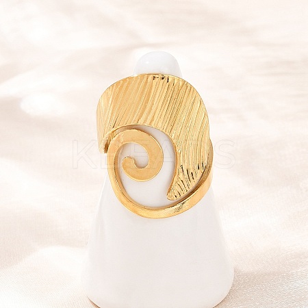 304 Stainless Steel Cuff Open Rings for Women RJEW-H255-01G-05-1