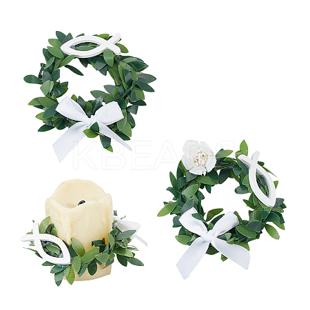 PVC Candle Wreath AJEW-NB00003-1