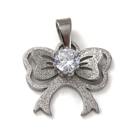 304 Stainless Steel Diamond Pendant STAS-U018-01P-1-1