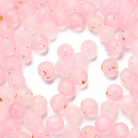 Frosted Transparent Acrylic Beads OACR-F013-13B-1