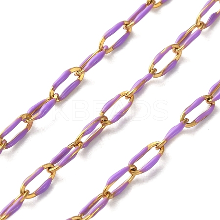 304 Stainless Steel Enamel Cable Chains CHS-R020-02G-02-1