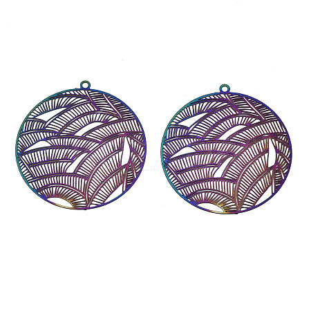 Ion Plating(IP) 201 Stainless Steel Filigree Pendants LS-STAS-S118-020-1