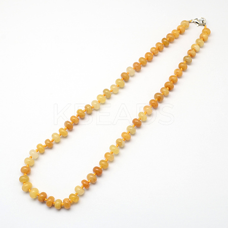 Fashionable Gemstone Beaded Necklaces NJEW-R211-31-1