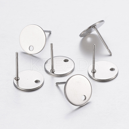 Non-Tarnish 304 Stainless Steel Stud Earring Findings STAS-P198-25-12mm-1