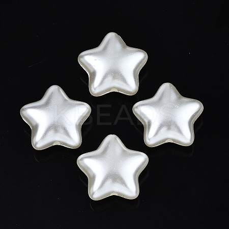ABS Plastic Imitation Pearl Beads X-OACR-N008-157-1