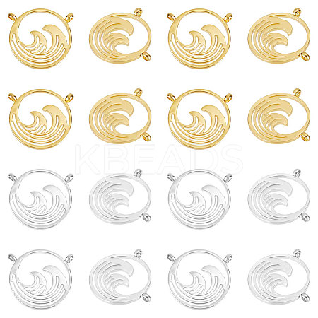 20Pcs 2 Colors 304 Stainless Steel Pendants STAS-UN0044-38-1