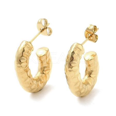 Ion Plating(IP) 304 Stainless Steel Stud Earrings for Women STAS-D084-24G-1