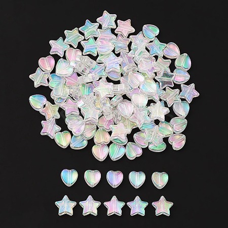 100Pcs 2 Style Eco-Friendly Transparent Acrylic Beads TACR-YW0001-86A-1
