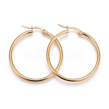 304 Stainless Steel Hoop Earrings EJEW-P173-13G-04-1