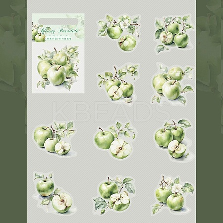 10Pcs Fruit PET Self-Adhesive Stickers DIY-K074-08E-1
