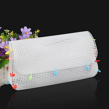 DIY Rectangle-shaped Plastic Mesh Canvas Sheet PURS-PW0001-603A-1
