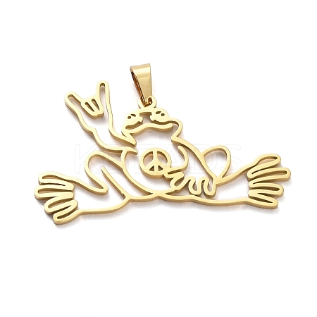 304 Stainless Steel Pendants LS-STAS-G329-02G-1