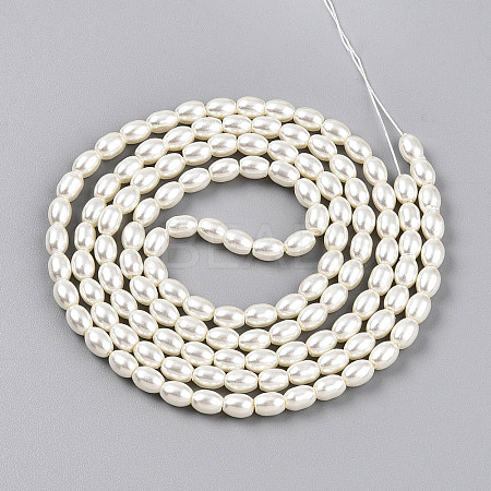 Baking Paint Pearlized Glass Pearl Bead Strands HY-T002-01C-02-1