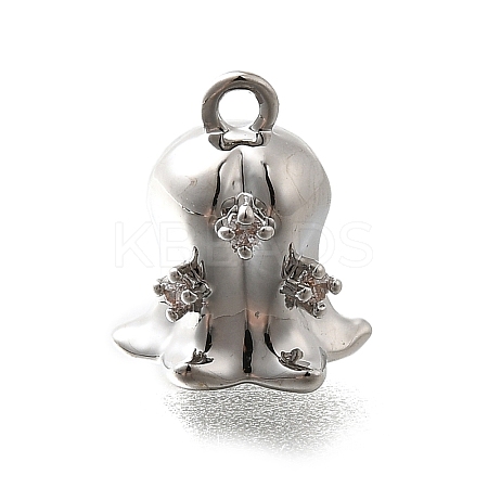 Brass Micro Pave Cubic Zirconia Pendants KK-Q035-15P-02-1
