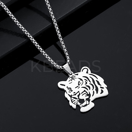 Hip-hop Style Animal Theme 304 Stainless Steel Pendant Necklaces FS-WG80E3F-02-1