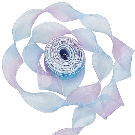 1 Bag Gradient Color Organza Ribbon OHAR-CY0001-01B-1