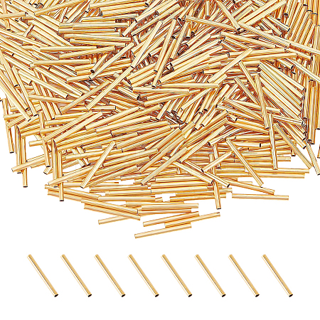 600Pcs Brass Tube Beads KK-UN0004-18G-1