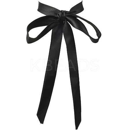 2Pcs Ribbon Long Bow Tie for Women AJEW-SP0003-50A-1