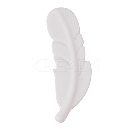 Feather Food Grade Silicone Focal Beads PW-WG65020-09-1