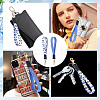 2Pcs 2 Colors Nylon Hand Wrist Lanyard for Phone Decoration Key Chain FIND-GO0001-01B-5