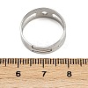 Blank 316L Surgical Stainless Steel  Finger Ring Bands STAS-C125-03P-3