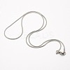 Tarnish Resistant Trendy Men's 304 Stainless Steel Snake Chain Necklaces NJEW-M065-B-01-2