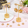 6 Pairs 2 Style Brass Stud Earring Findings KK-BBC0012-14-4