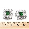 Brass Micro Pave Cubic Zirconia Magnetic Clasps KK-C066-06P-2