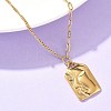 304 Stainless Steel Pendant Necklaces for Women NJEW-D312-02A-G-3