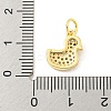 Rack Plating Brass Micro Pave Clear Cubic Zirconia Pendants KK-B093-02D-G-3