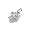 Brass Micro Pave Cubic Zirconia Pendants KK-D431-069P-2