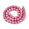 Ombre Effect Dyed Electroplate Opaque Glass Beads Strands EGLA-Q130-01A-16-3