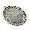 Tarnish Resistant Pendant Cabochon Settings STAS-Q194-17-3