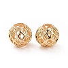 Brass Hollow Beads KK-E046-04D-G-2