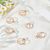 6Pcs Alloy with Plastic Scarf Buckle Ring AJEW-LP0010-56-1