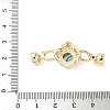 Brass Natural Paua Shell Fold Over Clasps KK-U059-29G-3