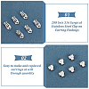 200 Sets 316 Surgical Stainless Steel Clip-on Earring Findings STAS-DC0011-89-4
