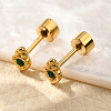 Ion Plating(IP) 304 Stainless Steel Stud Earrings EJEW-A118-17G-01-1