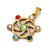 304 Stainless Steel Pendants STAS-L280-01G-01-2