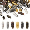 Kissitty 120Sets 6 Styles Column Brass Screw Clasps KK-KS0001-22-10