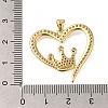 Rack Plating Brass Micro Pave Cubic Zirconia Pendants ZIRC-F142-03G-02-3