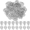 60Pcs 2 Styles Iron Leaf Ornaments AJEW-GF0012-11B-1