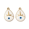 304 Stainless Steel Enamel Pendants STAS-P380-03G-1